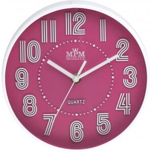 Detské nástenné hodiny MPM, 3228.23 - ružová, 20cm