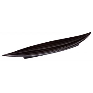 Miska LEAF v tvare listu, čierna 30cm