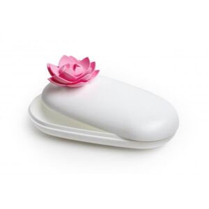 Multifunkčné púzdro Qualy Lotus Pebble Box, biele-ružové