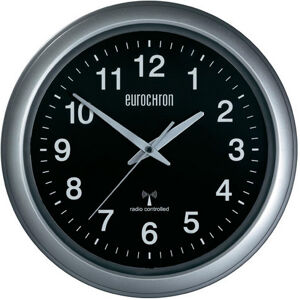 Nástenné DCF hodiny Eurochron 4601, BK, 33cm
