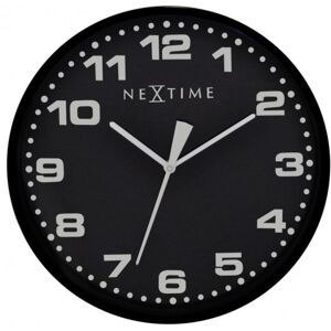 Nástenné hodiny 3053zw Nextime Dash Black 35cm