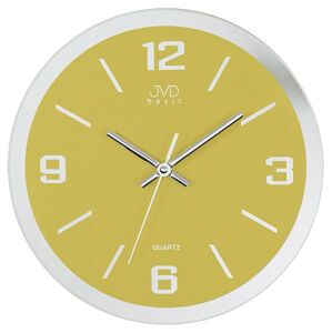 Nástenné hodiny JVD quartz N27033.2 žlté 28cm