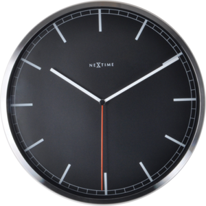 Nástenné hodiny 3071zw Nextime Company Black Stripe 35cm