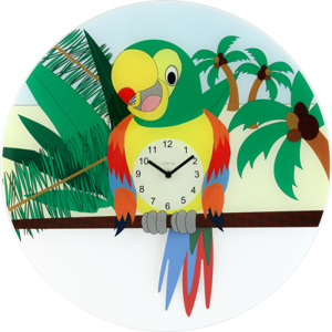 Nástenné hodiny NEXTIME 8168 papagáj Lorre 43cm