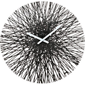 Nástenné hodiny Koziol SILK čierna, 45cm