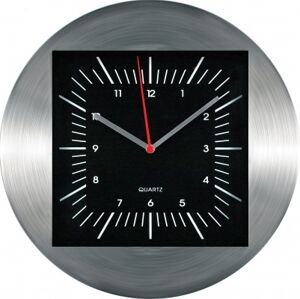 Nástenné hodiny MPM, 2486.7090 - strieborná/čierna, 30cm