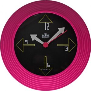 Nástenné hodiny MPM, 2690.23 - ružová, 25cm
