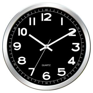 Nástenné hodiny MPM, 2980.7090 - strieborná/čierna, 31cm