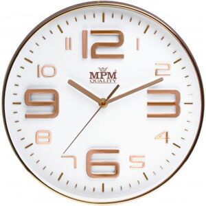 Nástenné hodiny MPM, 3221.81 - šampaň, 30cm