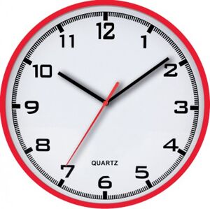 Nástenné hodiny MPM, 2479.20 - červená, 30cm