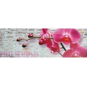 Obraz na plátne 30x90cm RUŽOVÁ ORCHIDEA ružovo-šedý