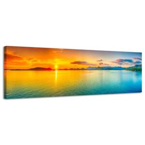 Obraz na plátne Panoráma, Sunset, 158x46cm