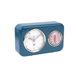 Kuchynské hodiny s časovačom Present Time Nostalgia, PT2970BL, 17cm