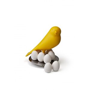 Stojanček s magnetmi Qualy Magnetic Egg Sparrow, žltý