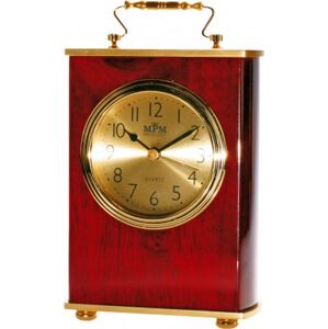 Stolové hodiny MPM, 2839.55, gold - gaštan, 18cm