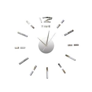 3D Nalepovacie hodiny DIY Clock BIG Time Q70D1, čierne 80-130cm