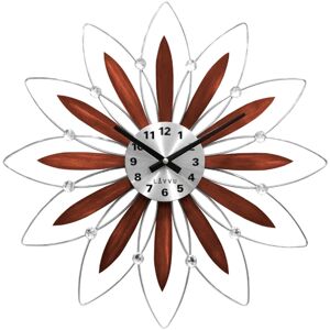 Drevené hodiny LAVVU CRYSTAL Flower LCT1114, 50 cm