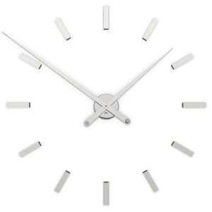 Dizajnové nalepovacie hodiny Future Time FT9100SI Modular chrome 85cm