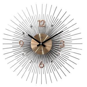 Nástenné dekoračné hodiny JVD HT114.2, 45cm strieborná