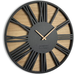 Nástenné dubové hodiny Roman Loft Flex z213-1d-dx, 50 cm