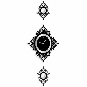 Dizajnové nástenné hodiny Glamour Flex z82-1, 145 cm, čierne