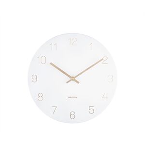 Nástenné hodiny Karlsson KA5788WH Charm Engraved Numbers, 30 cm