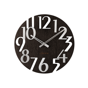 Nástenné hodiny Lavvu LCT1010 STYLE Black Wood, 40cm