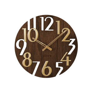 Nástenné hodiny Lavvu LCT1011 STYLE Brown Wood, 40cm