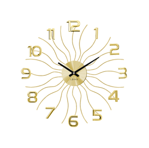 Nástenné hodiny LAVVU Sun LCT1221 zlaté, 49 cm