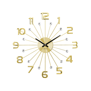 Nástenné hodiny LAVVU Sun LCT1231 zlaté, 49 cm