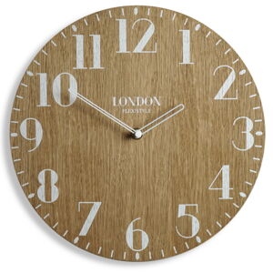 Ekologické nástenné hodiny London Retro Flex z222w_d-2-x, 30 cm