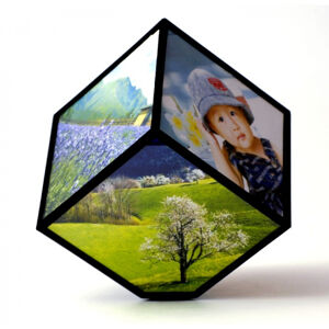 Rotujúci rámček na fotografie kocka Kemi 2183, 11 cm